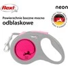 Smycz flexi automatinė new neon s taśma 5 m - šuniui do 15 kg, spalva rožinis