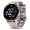 Išmanusis laikrodis Garmin Forerunner 970, Šviesios aukso spalvos titanas su žalsvai pilkos spalvos korpusu ir žalsvai pilku / permatomu indigo spalvos dirželiu