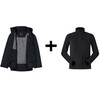 Berghaus Hillwalker IA Shell Jacket, dydis M, juodas + Berghaus Prism PT HZ Sweatshirt, dydis M, juodas