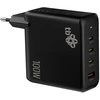 TB Įkroviklis jungiama į tinklą 3x USB C + USB A Power Delivery juoda, GaN 100W