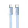 TB Kabelis USB C - USB C 1m płaski mėlynas (AKTBXKUCCFLAT1N)