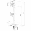 Techly LCD/LED stalinis laikiklis 13-27 colių, dvigubas, juodas