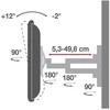 Techly Televizoriaus sieninis laikiklis LCD/LED, 40–80 colių, 50 kg, VESA, pilnai reguliuojamas, juodas