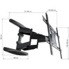 Techly Televizoriaus sieninis laikiklis LCD/LED, 40–80 colių, 50 kg, VESA, pilnai reguliuojamas, juodas