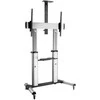 Laikiklis Techly Mobilus stovas dideliems LCD/LED televizoriams 60-100 colių 100kg Vesa 2 lentynos
