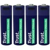 Keturi Trust AA akumuliatoriai su USB-C įkrovimu