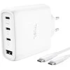 TRUST GaN įkroviklis MAXO 65W, 3xUSB-C, 1xUSB-A, baltas