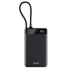 TRUST Fiera išorinė baterija, 20000 mAh, su laidu, 2x USB-C, juoda