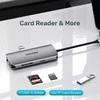 „Unitek“ aktyvus šakotuvas USB-C 2x HDMI, SD skaitytuvas, 4k, RJ-45, PD 100W, 5 Gbps