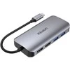 „Unitek“ aktyvus šakotuvas USB-C 2x HDMI, SD skaitytuvas, 4k, RJ-45, PD 100W, 5 Gbps
