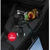 Unitek automobilinis įkroviklis 38w, usb-a usb-c, qc3.0, p1400a