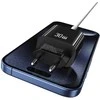 Usams Įkroviklis jungiama į tinklą 30w 1xusb-c 1xusb-a fast czarging juoda