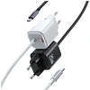 USAMS JC Series CC261 20W GaN Mini Fast Charger 2xUSB-C baltos spalvos