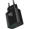 Laidinis įkroviklis USAMS CC317 T65 33W 1xUSB-C 1xUSB-A Fast Charging juodos spalvos