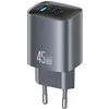 Laidinis įkroviklis USAMS CC290 T66 45W GaN 1xUSB-A 1xUSB-C tarnish