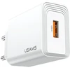Laidinis įkroviklis USAMS T69 18W USB-A baltos spalvos
