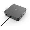USB-C HDMI dviejų DP prijungimo stoties maitinimo tiekimas 100 W + I-tec universalus įkroviklis 100 W