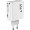 Įkroviklis jungiama į tinklą xiaomi 120w hypercharge combo (type-a) eu wall charger, usb type-a port, usb type-c cable included (1 m), baltas