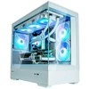 Zalman P30 V2 Baltas micro-ATX grūdinto stiklo panoraminis vaizdas 3 x 120 mm ARGB ventiliatorius