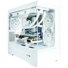Zalman P30 V2 Baltas micro-ATX grūdinto stiklo panoraminis vaizdas 3 x 120 mm ARGB ventiliatorius