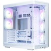 Zalman P60 vidutinio dydžio bokšto korpusas su 5 ARGB ventiliatoriais, baltas