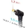 Akyga ak-nd-47 kintamosios srovės adapteris acer, dell, packard bell nešiojamam kompiuteriui (19 v; 2,15 a; 40w; 5,5 mm x 1,7 mm)