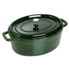 Ovalus ketaus puodas STAUB, 31 cm, 5,5 l, spalva: žalia