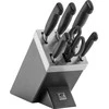 Zwilling Four Star 7 peilių rinkinys su bloku, pilkos spalvos