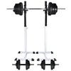 Štangos-pritūpimų stovas su štanga ir hantelių rinkiniu, 60,5kg