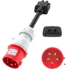Tesla adapteris 32A į trifazę 480V raudoną rozete