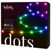 Lubinis šviestuvas „Twinkly Dots“ išmanusis LED šviestuvas 200 RGB, 10 m, juodas laidas | Daugiaspalvis