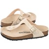 Birkenstock Gizeh BS Shiny Python Eggshell 1018481 (BK151-a) šlepetės - 39 (vidpadis: 25cm) - Eko oda - smėlio spalva