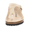 Birkenstock Gizeh BS Shiny Python Eggshell 1018481 (BK151-a) šlepetės - 39 (vidpadis: 25cm) - Eko oda - smėlio spalva