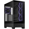 ASUS A31 PLUS TG ARGB kompiuterio korpusas Midi Tower su skaidriu šoniniu langu, suderinamas su ATX / BTX / MicroATX / Mini-ITX, juodos spalvos