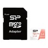 SILICON POWER KOMPIUTERIŲ IR RYŠIO ATMINTIES KORTELĖ „Superior Micro SDXC 64GB UHS-I A3 V30“