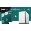 Serveris Bundle SYNOLOGY DS223J 2-bay NAS + 2xHAT3300-4T HDD