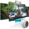 Artgeist Akrilo stiklo paveikslas - Buddha and Waterfall