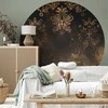 Artgeist Apvalus fototapetas - Dark baroque patterns with auksinis accents