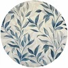 Artgeist Apvalus fototapetas - Delicate botanical motif with mėlynas leaves