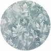 Artgeist Apvalus fototapetas - Distressed floral patterns in muted turquoises