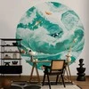Artgeist Apvalus fototapetas - Fish and waves