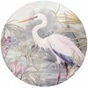 Artgeist Apvalus fototapetas - Heron wading in a pond - illustration in bright colours
