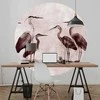 Artgeist Apvalus fototapetas - Herons painted with ink