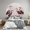 Artgeist Apvalus fototapetas - Herons painted with ink