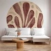 Artgeist Apvalus fototapetas - Leaves and spots – large vibrant shapes inspired by Matisse