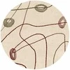 Artgeist Apvalus fototapetas - Lines and shapes – bead labyrinth on a pale washed background