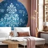 Artgeist Apvalus fototapetas - Retro ornament in faded blues