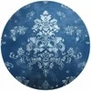 Artgeist Apvalus fototapetas - Retro ornament in faded blues