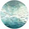 Artgeist Apvalus fototapetas - School of small fish
