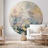 Artgeist Apvalus fototapetas - Tapestry pattern with colourful flowers